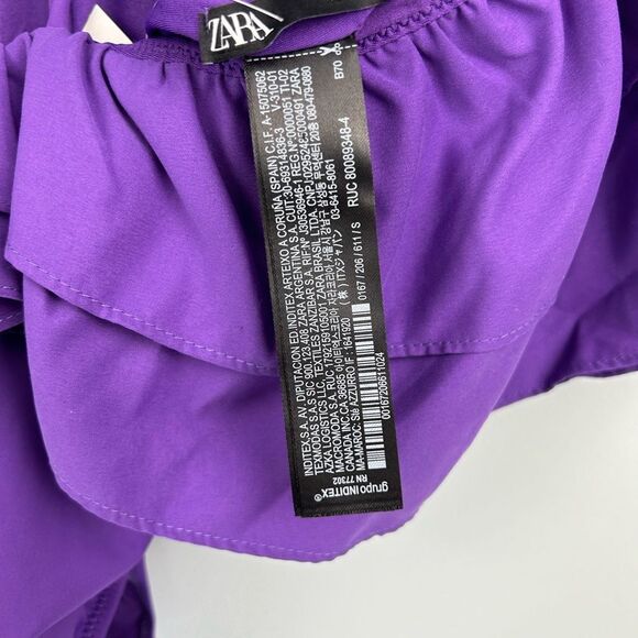 NWT ZARA Purple Ruffle One Piece Swimsuit and Bodysuit 0167/206 Sz Small - Picture 5 of 16